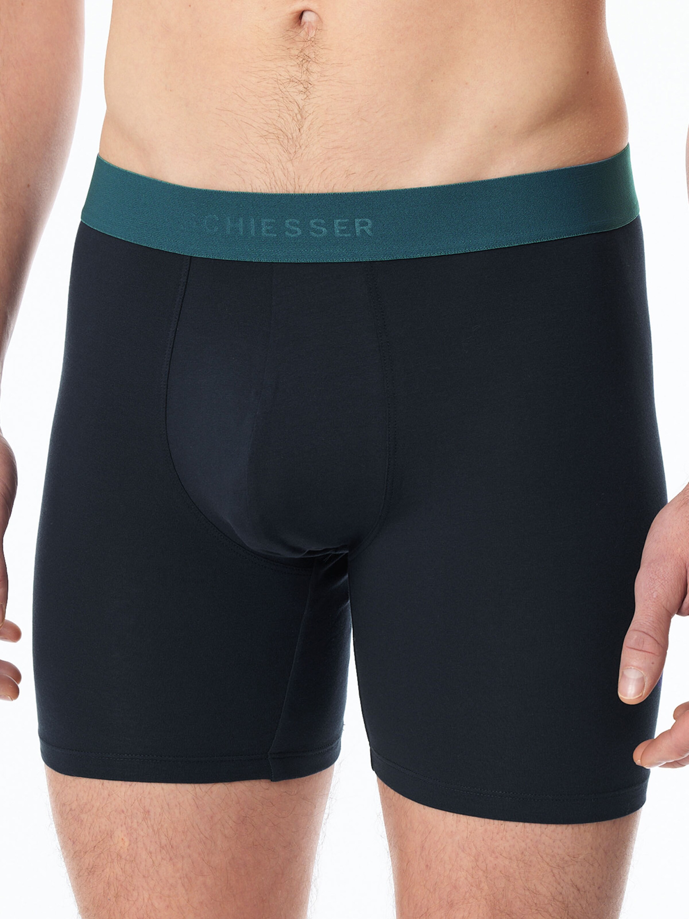 SCHIESSER - Calzoncillo boxer ' 95/5 Organic Cotton ' en azul
