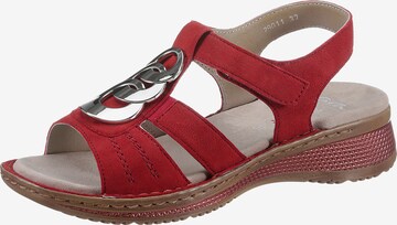 ARA T-Bar Sandals in Red: front