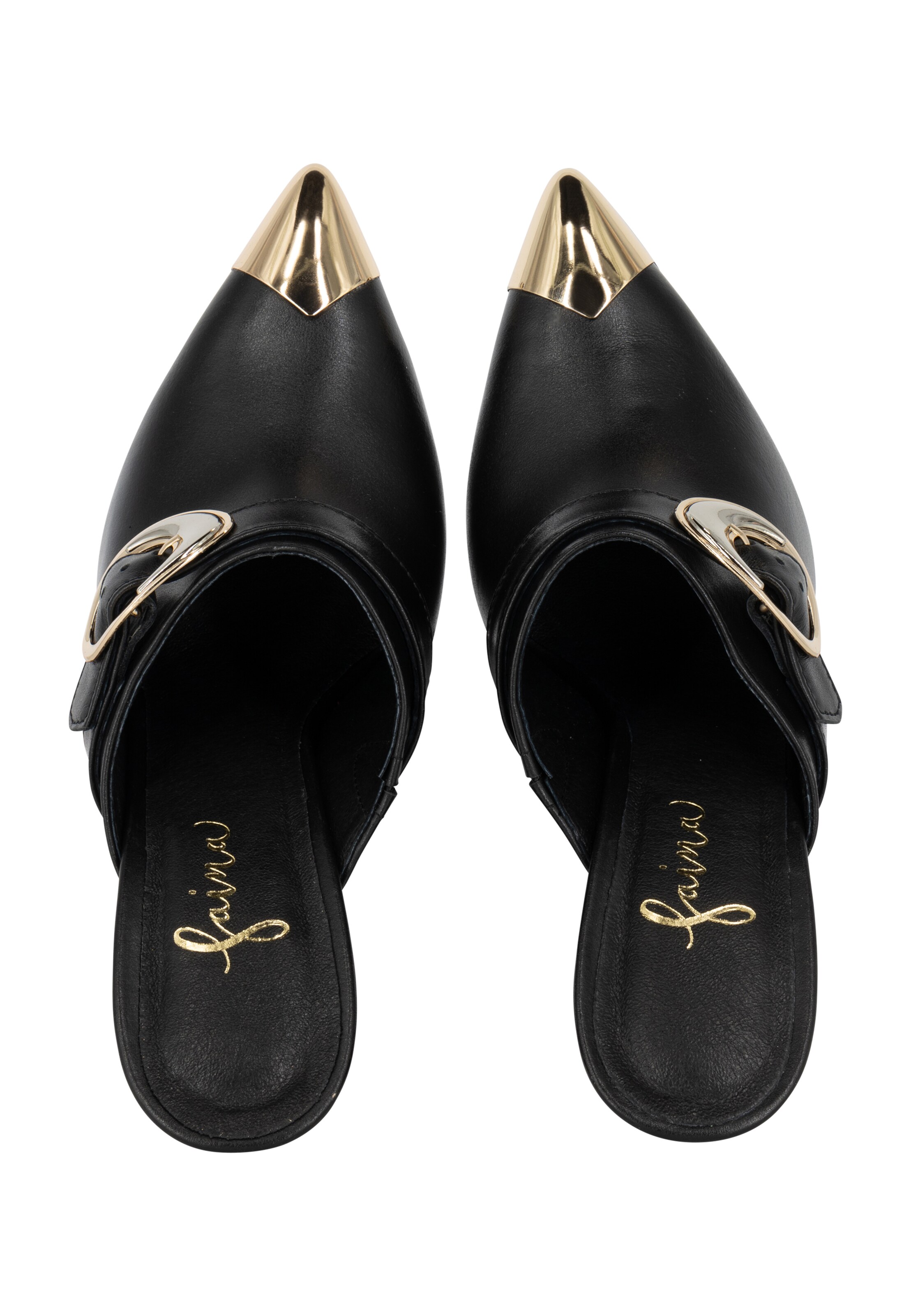 melns faina Ādas čības