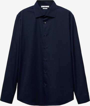 MANGO MAN Button Up Shirt 'Emeritol' in Blue: front