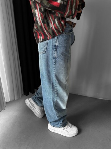 Kleidermafia - Ropa ancha Vaquero 'Front Line Baggy Jeans - Light Blue' en azul
