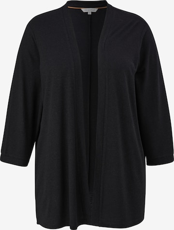 TRIANGLE Knit Cardigan in Black: front