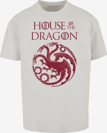 F4NT4STIC Shirt 'House Of The Dragon Targaryen Crest Logo' in Grijs: voorkant