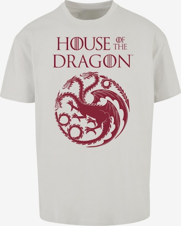 F4NT4STIC T-Shirt 'House Of The Dragon Targaryen Crest Logo' in Grau: predná strana