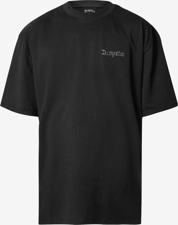 Dropsize T-shirt i svart: framsida