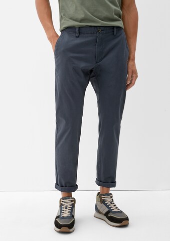 s.Oliver Slimfit Chino 'Austin' in Blauw: voorkant