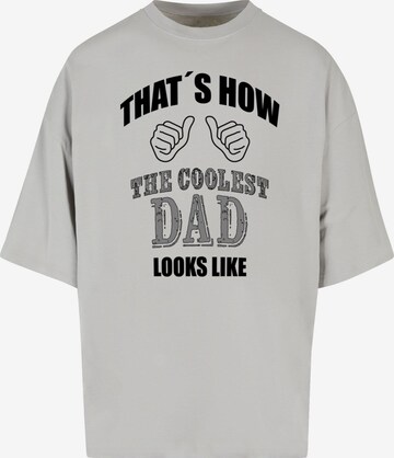 Maglietta 'Coolest Dad' di Merchcode in grigio: frontale