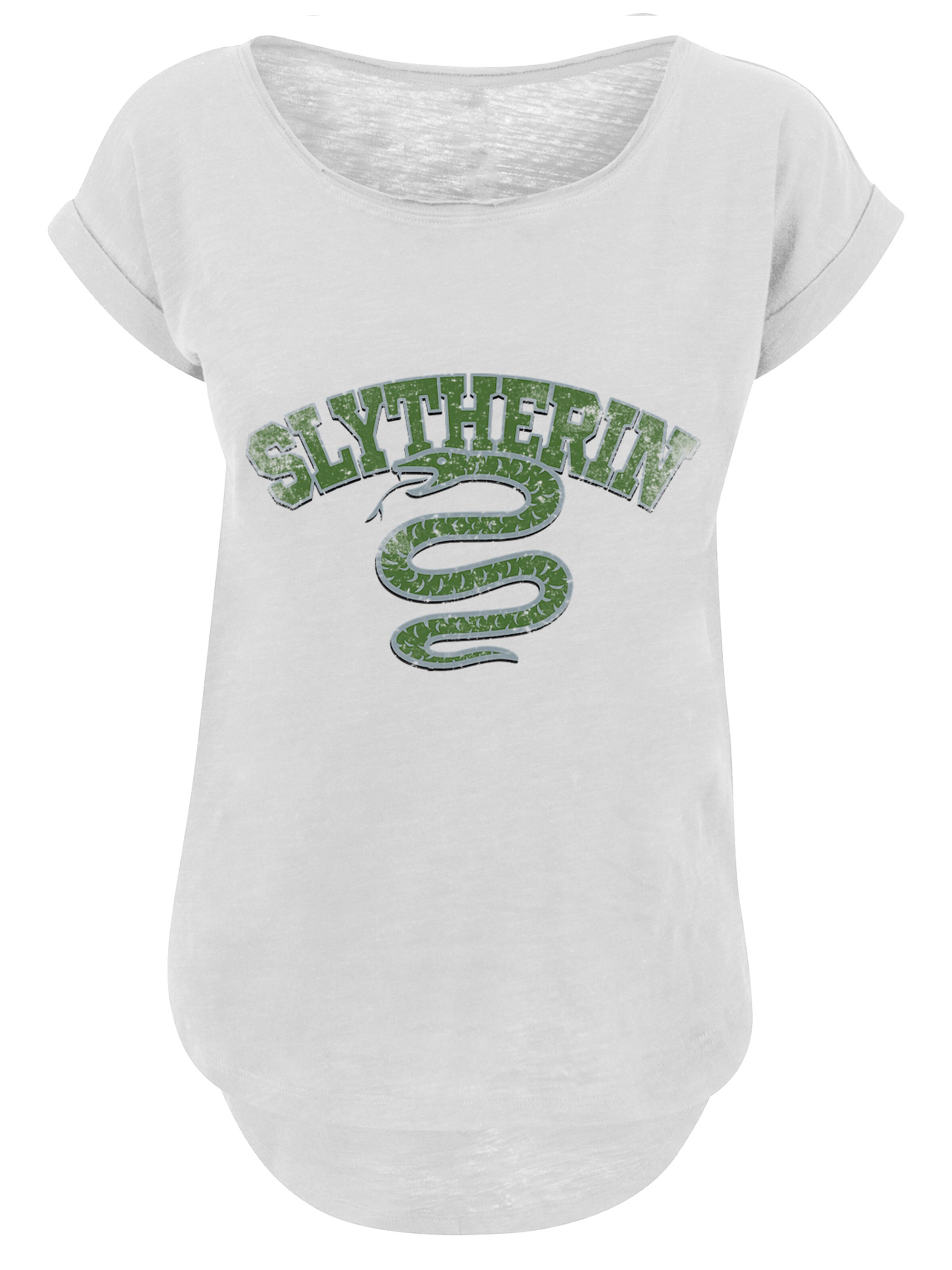 F4NT4STIC T-Shirt 'Harry Potter Slytherin Sport Wappen' in dunkelgrün / weißmeliert, Produktansicht