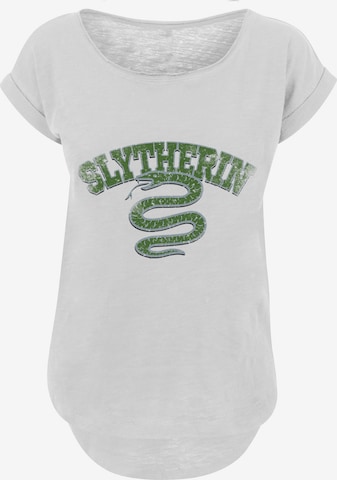 F4NT4STIC T-Shirt 'Harry Potter Slytherin Sport Wappen' in Weiß: predná strana