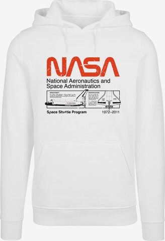 F4NT4STIC Sweatshirt 'NASA Classic Space Shuttle' in Weiß: predná strana