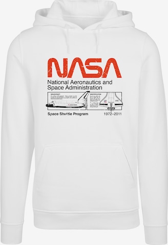 Sweat-shirt 'NASA Classic Space Shuttle' F4NT4STIC en blanc : devant