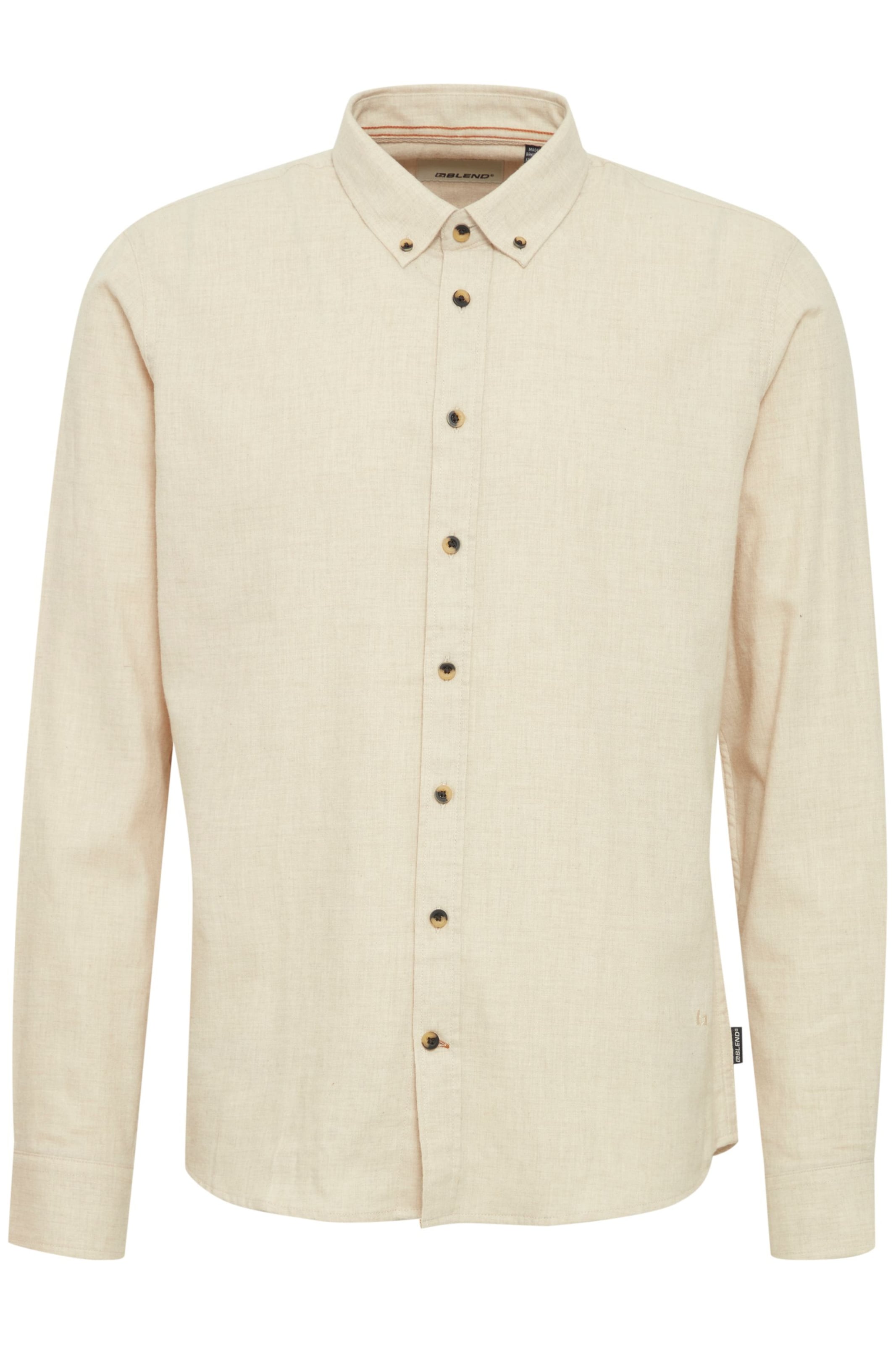 BLEND - Regular Fit Camisa 'Burley' em bege: frente