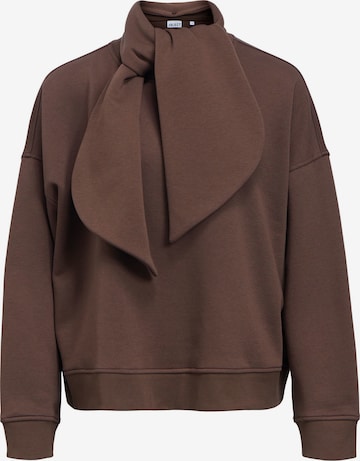 Sweat-shirt 'OBJArina' OBJECT en marron : devant