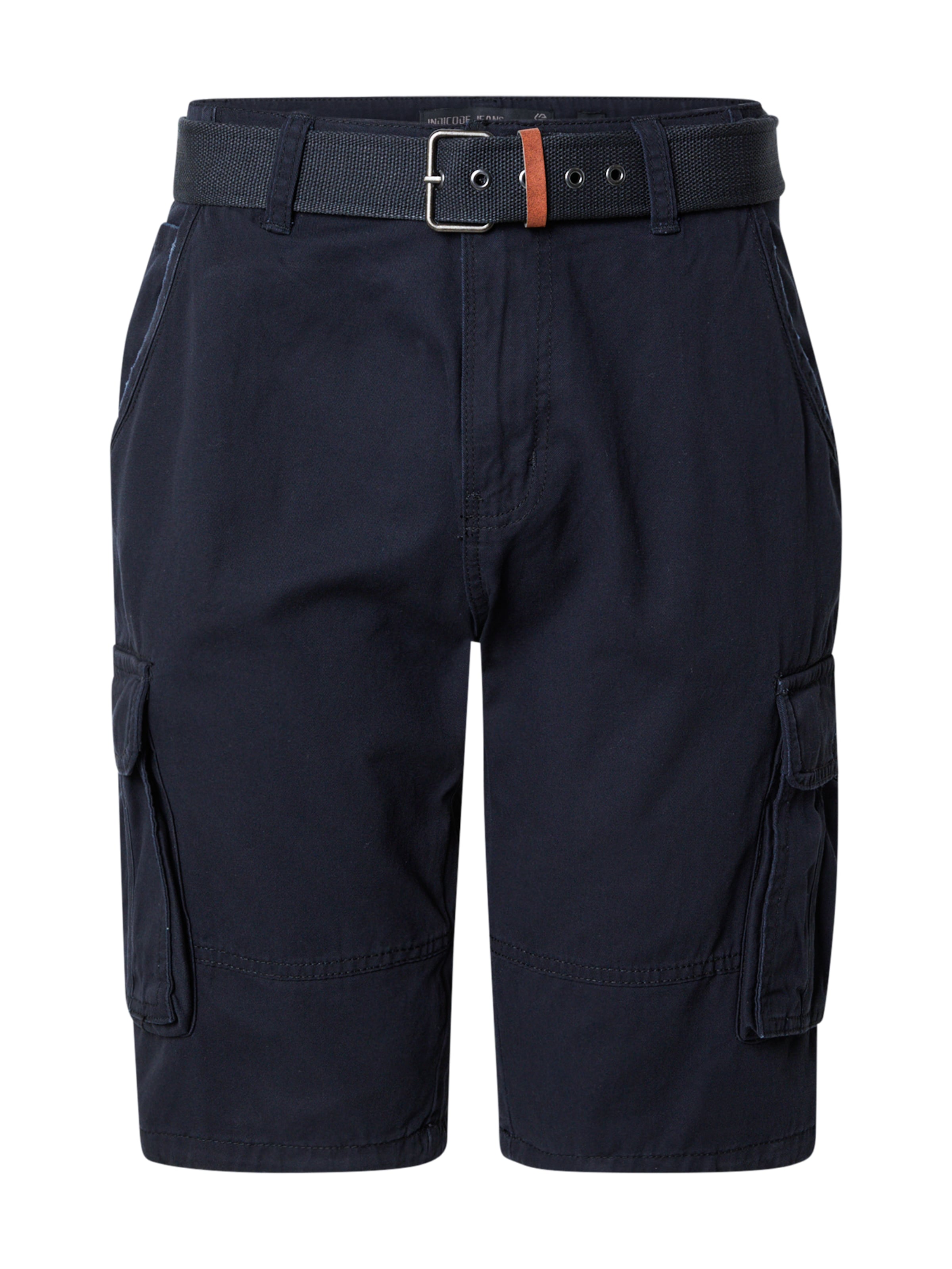 INDICODE JEANS Szabványos Cargo nadrágok 'Monroe' - fekete: elől