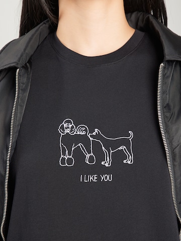 T-shirt 'I Like U' Iriedaily en noir