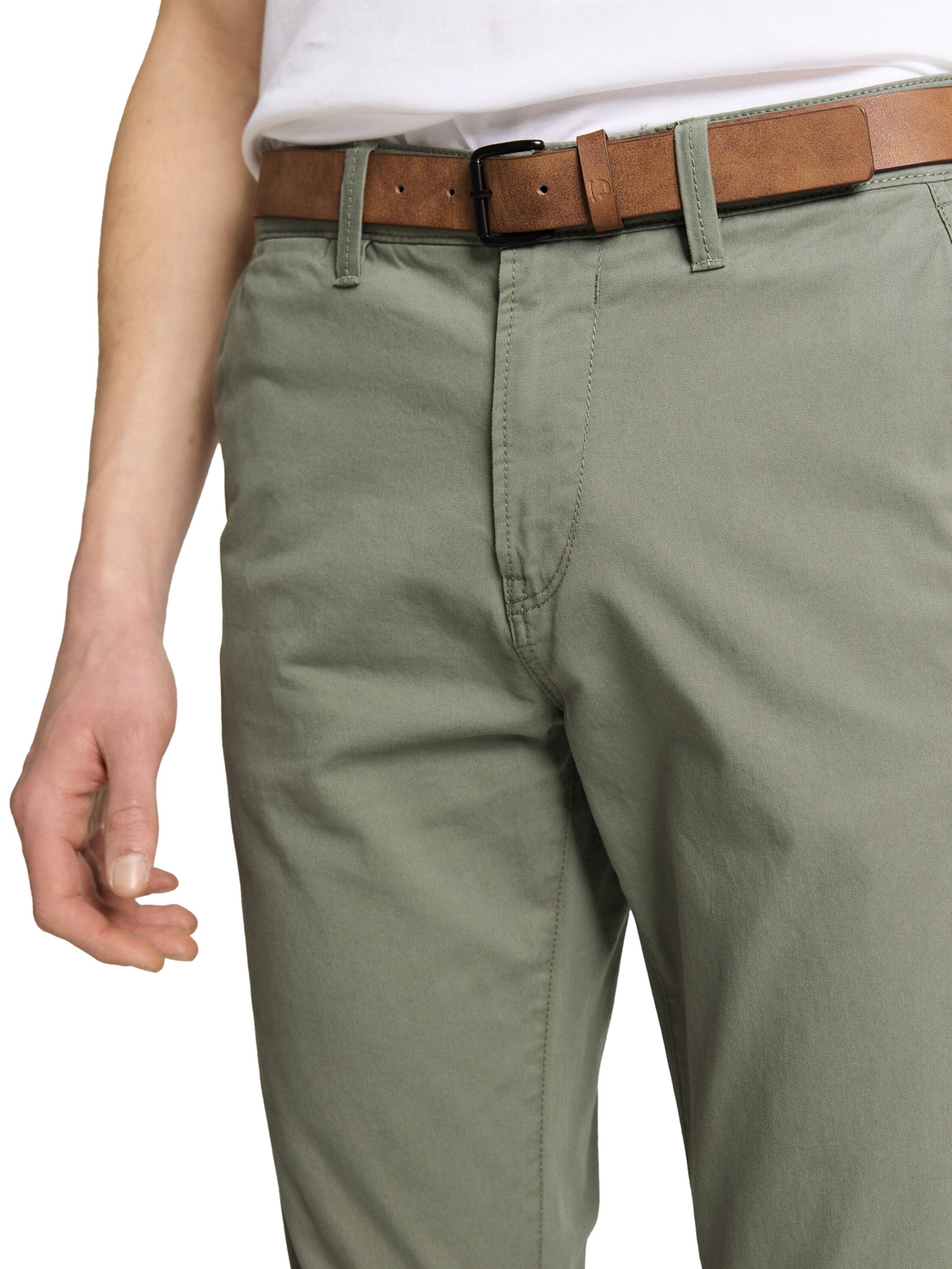 TOM TAILOR DENIM Slim fit Chino Pants in Green