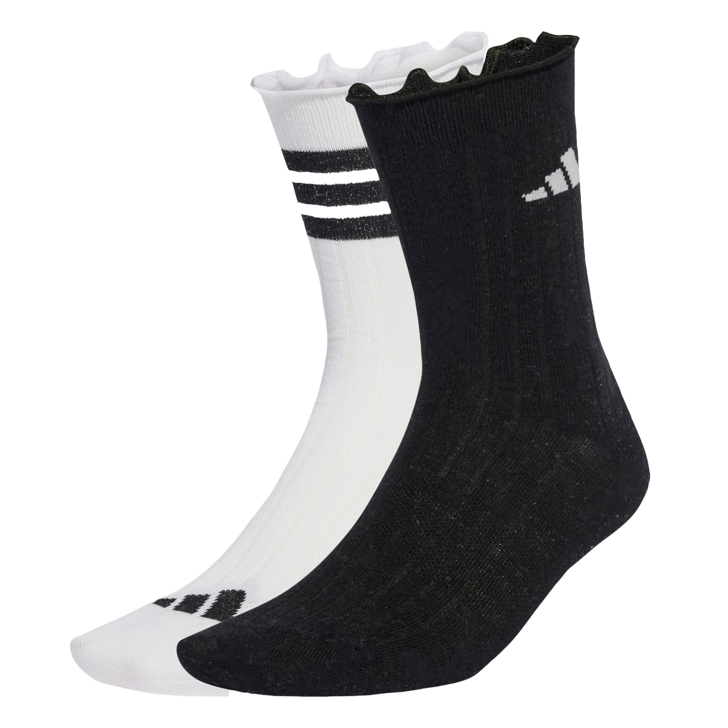 Calzino sportivo 'Glow Sock 2 Pack' di ADIDAS SPORTSWEAR in nero: frontale