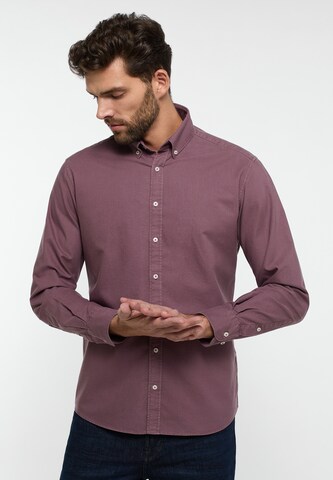 Coupe regular Chemise business ETERNA en violet : devant