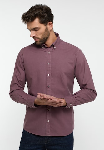 ETERNA - Regular Fit Camisa clássica em roxo: frente