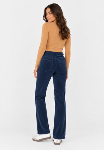évasé Pantalon Elara en bleu