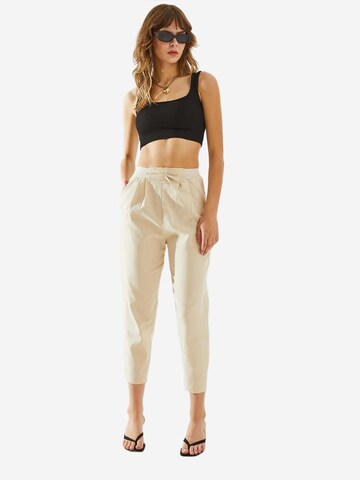 Bianco Lucci Regular Bandplooibroek in Wit
