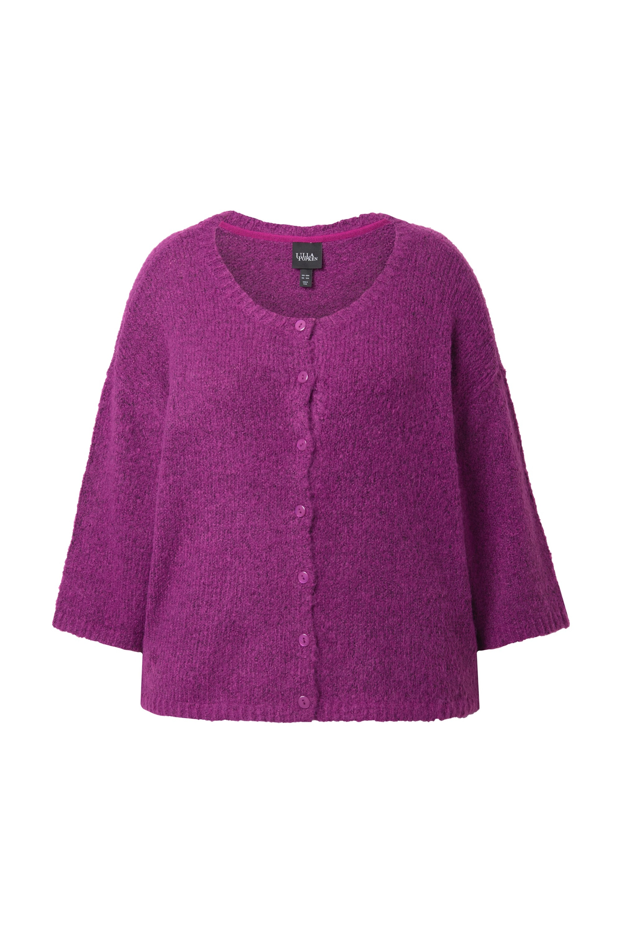Ulla Popken Strickjacke in Lila: Vorderseite