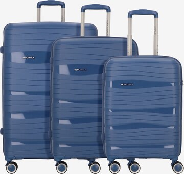 Worldpack Suitcase Set in Blue: front