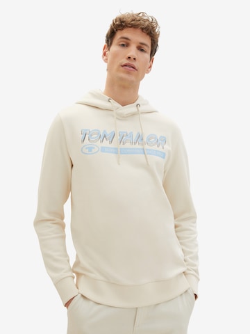 TOM TAILOR Sweatshirt i beige: forside