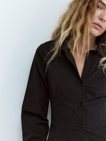 Pull&Bear Bluse in Schwarz