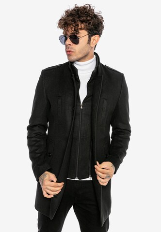 Redbridge Between-Seasons Coat 'Coventry' in Black: front