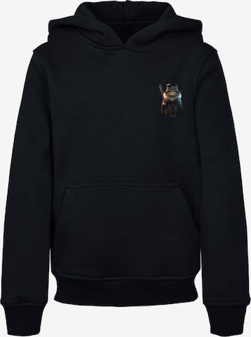 F4NT4STIC Sweatshirt 'Wizard Cat' in Zwart: voorkant