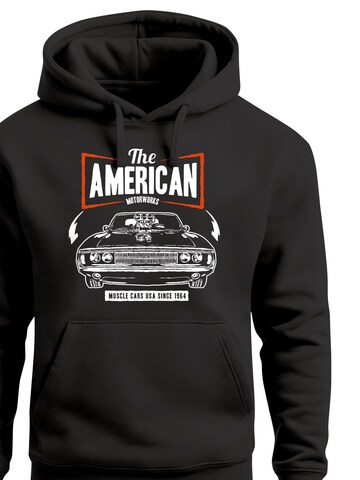 Neverless Sweatshirt 'American Muscle Car' in Black