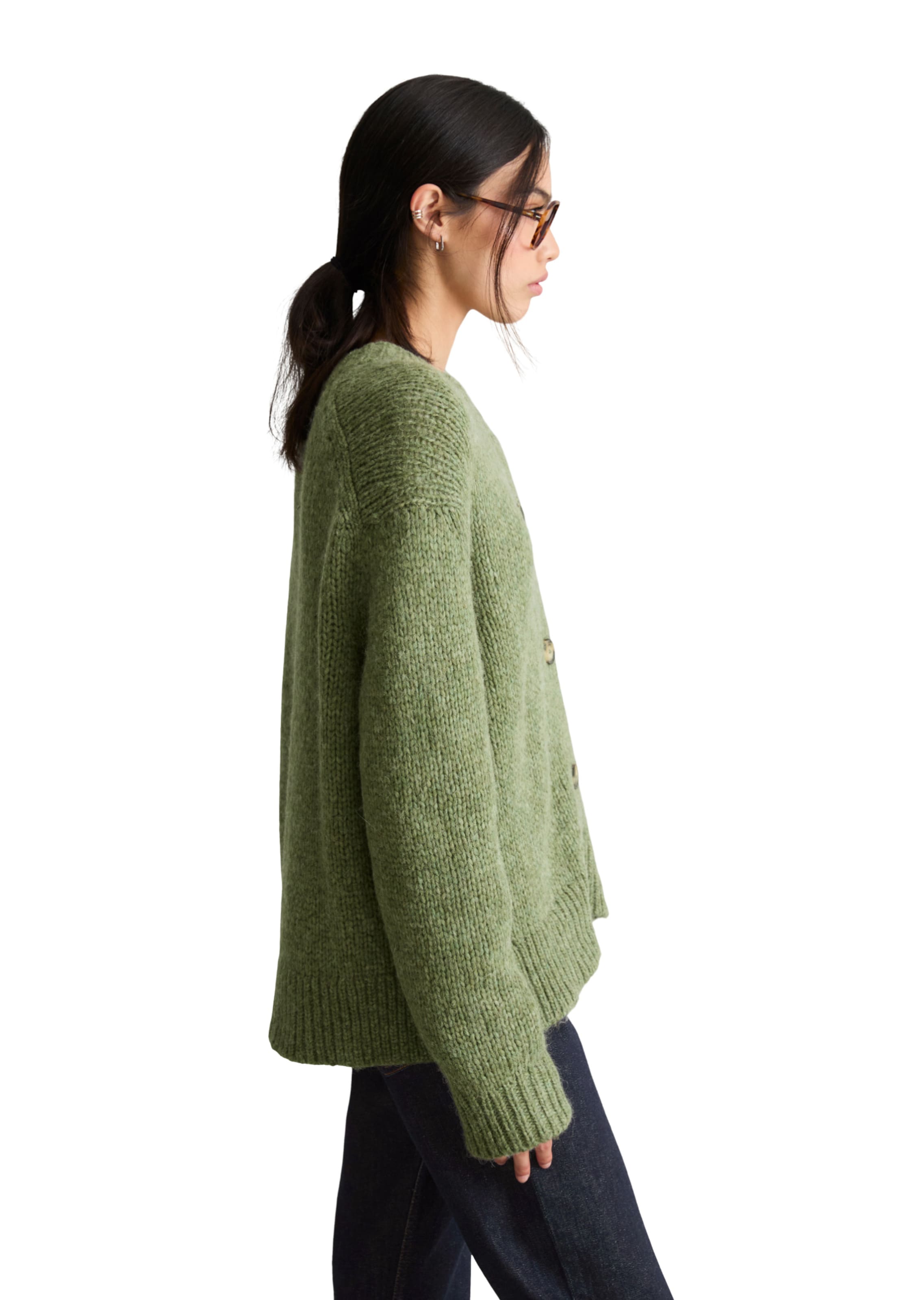 Marc O'Polo DENIM Strickjacke in Grün