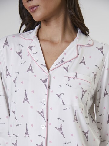 Loungeable Pajama 'Paris Ooh Lala' in White