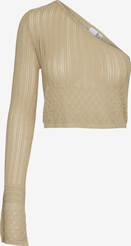 SOMETHINGNEW Knitted Top in Beige: front