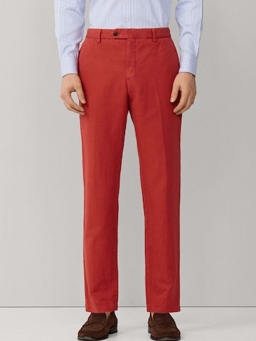 Hackett London Slim fit Trousers with creases in Red