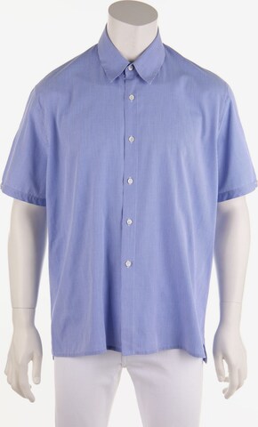 Gianni Versace Button Up Shirt in M-L in Blue: front