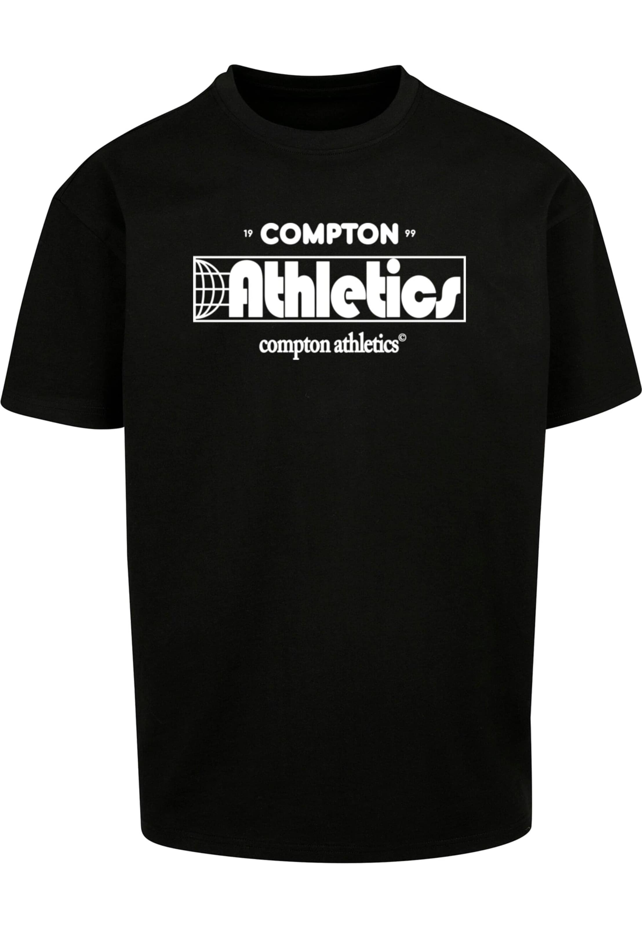 Maglietta 'Compton Athletic Club' di MT Upscale in nero: frontale