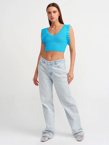 Dilvin - Top de malha em azul