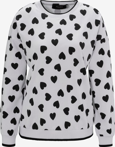Aniston CASUAL Sweatshirt in schwarz / weiß, Produktansicht