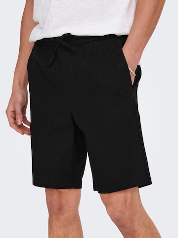 Only & Sons Regular Pants 'Linus' in Black