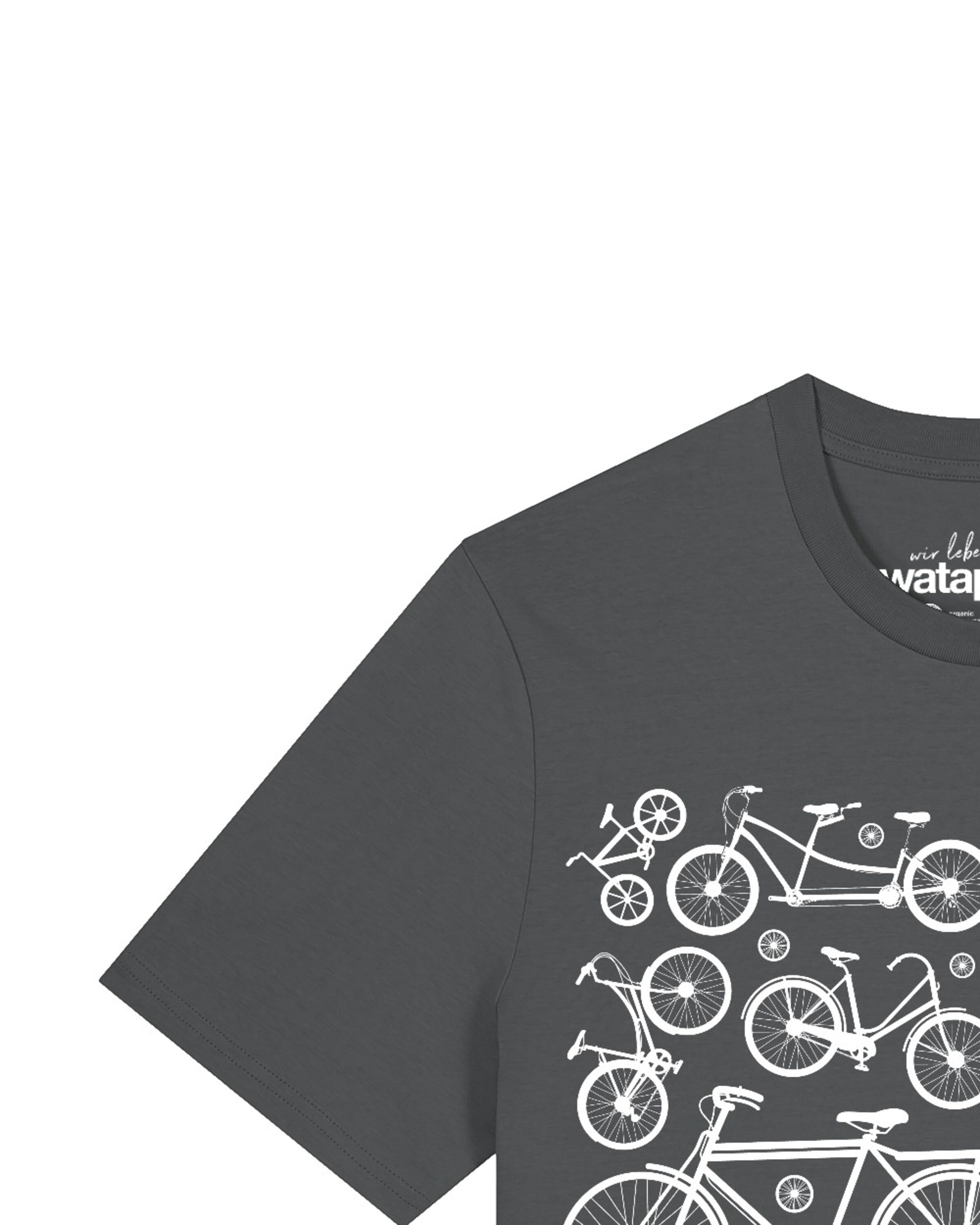 Watapparel Shirt 'Fahrräder' in Grijs