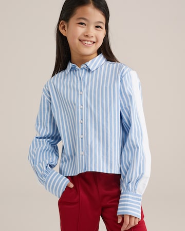 WE Fashion Bluse in Blau