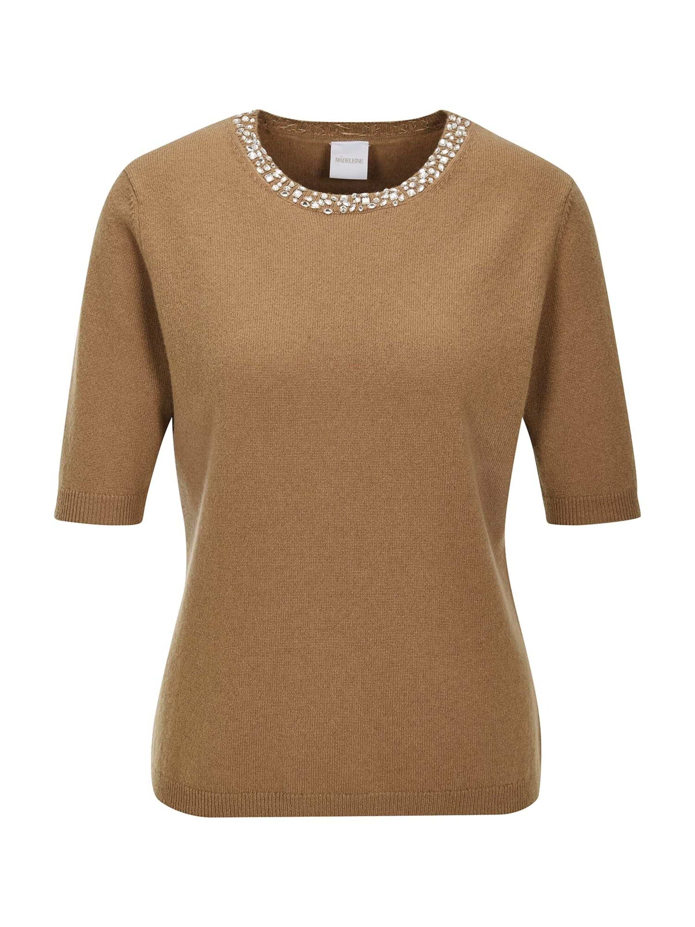 MADELEINE Pull-over en marron, Vue avec produit