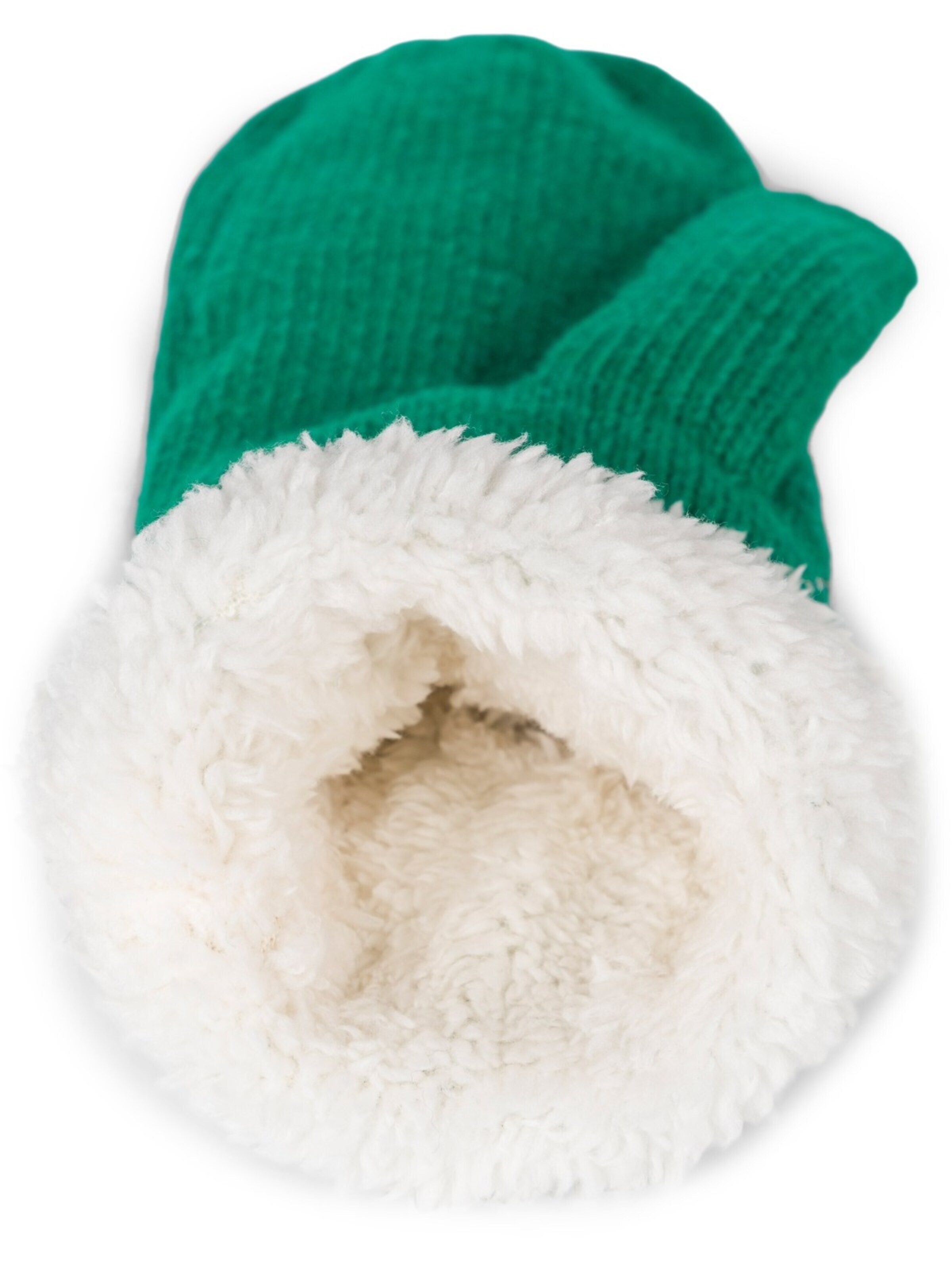 styleBREAKER Mittens 'Strickhandschuhe Fäustlinge mit Strass und Perlen' in Green