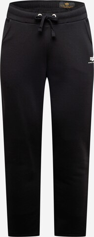 ALPHA INDUSTRIES Slimfit Broek in Zwart: voorkant