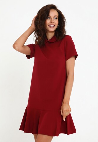 Awesome Apparel Dress in Red: front