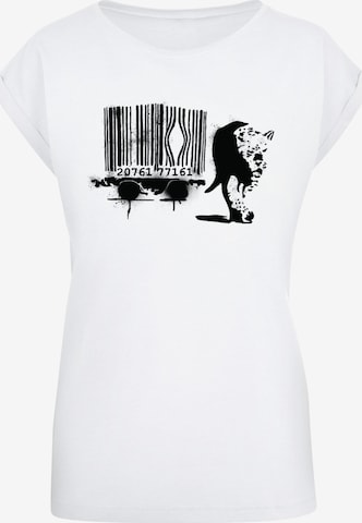 T-shirt 'Brandalised - Barcode Leopard Circle' Merchcode en blanc : devant