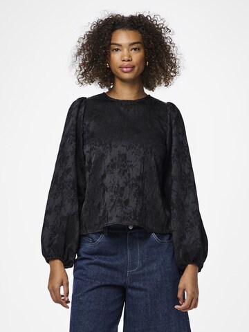 PIECES Bluse 'NETHE' in Schwarz: Vorderseite