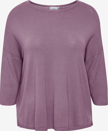 Fransa Curve Sweater 'BLUME' in Purple: front